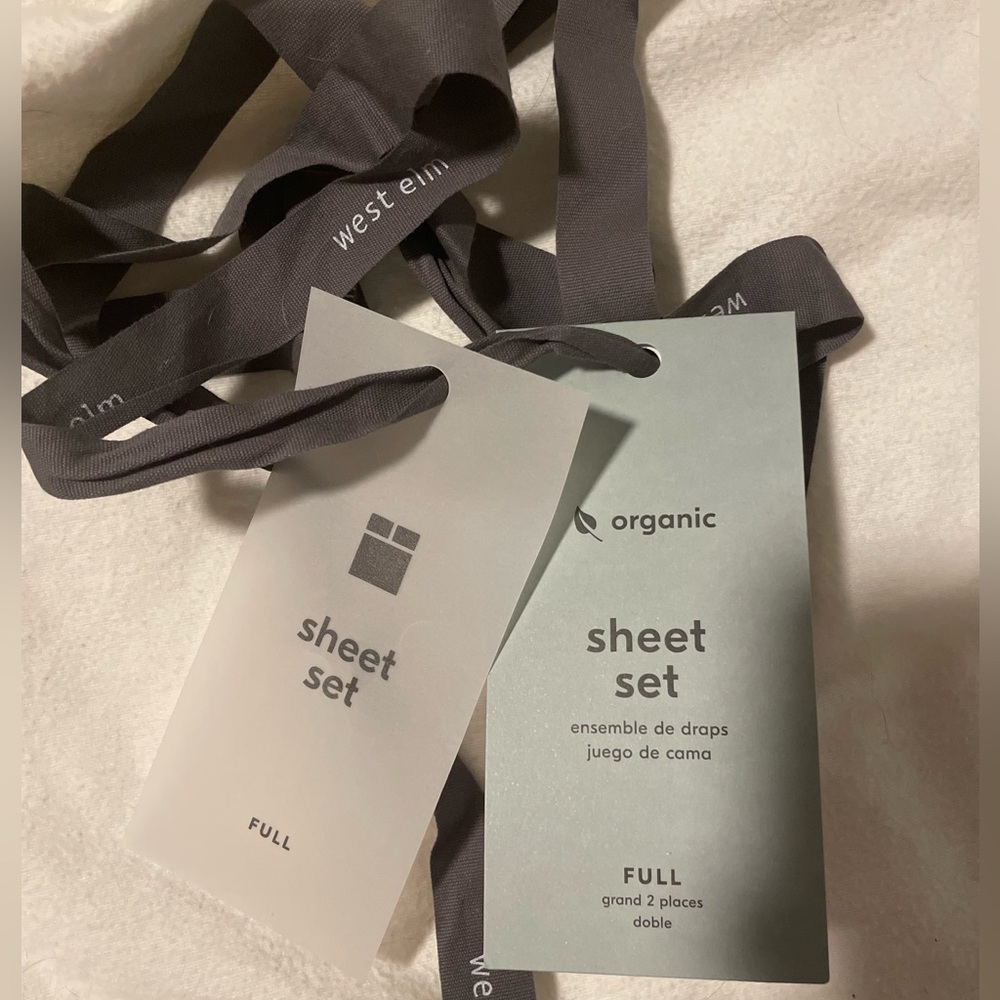 West Elm Hemp Cotton Full Sheet Set